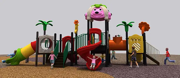 Community Plastic Slide Play Equipment